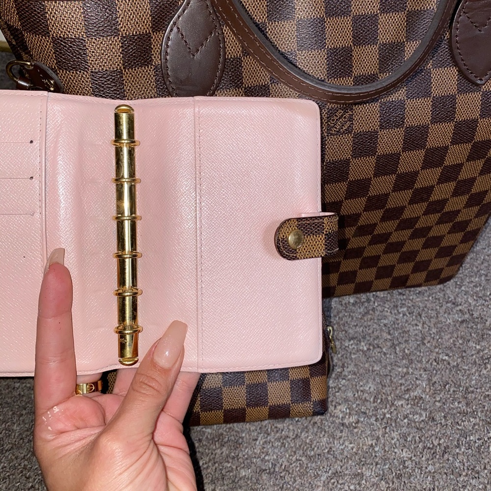 COPY - PINK INTERIOR Louis Vuitton Damier Ebene A…